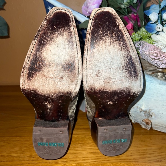 Golden Guns Distressed Brown Embroidered/Crystal   Western Boots  US6 MEX23 - Picture 6 of 12